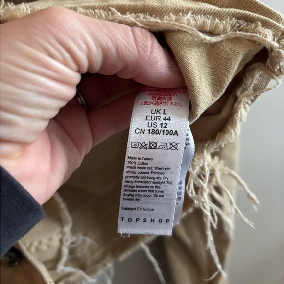 Topshop cropped tan jacket size 12 - Picture 3 of 7